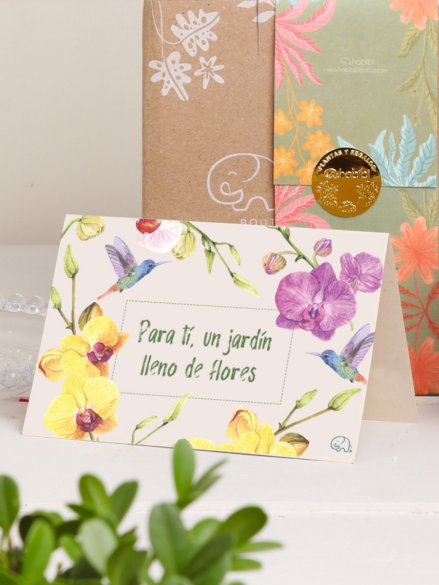 • Tarjeta Jardin de Flores con Semillas